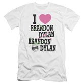Beverly Hills 90210 I Heart 90210 Men's Ultra-Soft 30/1 Cotton Slim Short-Sleeve T-Shirt